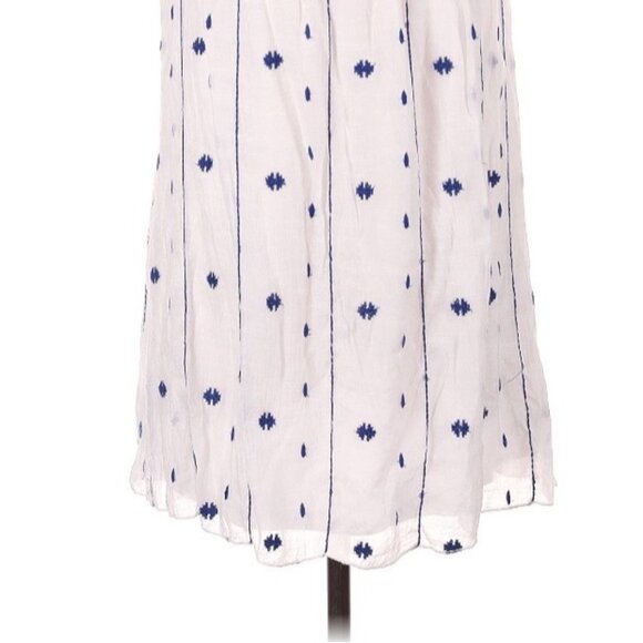 Rebellion Milos Off The Shoulder Embroidered Boho Peasant Dress M Lined White - Picture 4 of 11